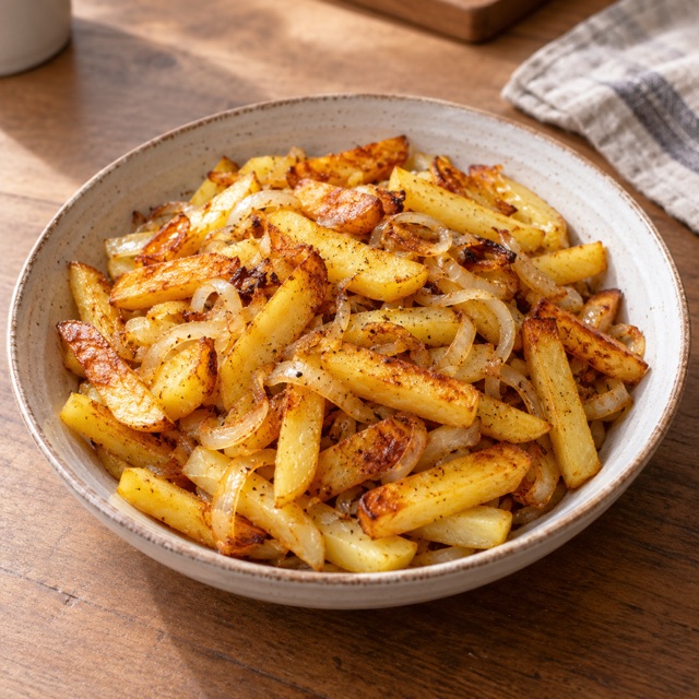 Жареная картошка с луком