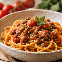 Макароны с говяжьим фаршем и томатами